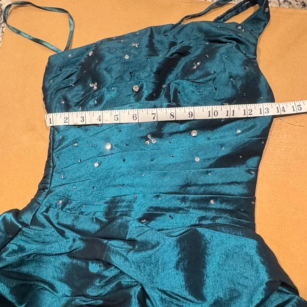 Cinderella Teal One Shoulder Dress - Picture 9 of 12